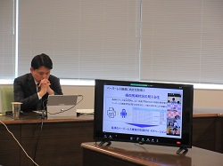 全国青年市長会意見情報交換会（WEB会議）に出席の様子