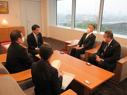 法務省名古屋矯正管区長　木村寛一氏が着任のあいさつの様子