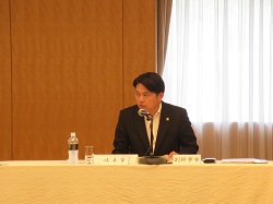 令和5年度中核市市長会「第1回子育て支援施策検討プロジェクト会議」に出席の様子