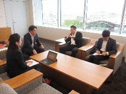 株式会社中広代表取締役社長 大島斉氏と面談の様子