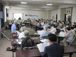 岐阜市社会福祉協議会本荘支部主催晴ればれカフェを視察の様子