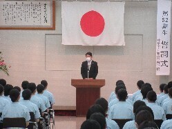 岐阜市立看護専門学校第52期生誓詞式に出席し、告辞の様子