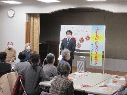 岐阜市社会福祉協議会本郷支部主催ふれあい・いきいきサロンを視察の様子