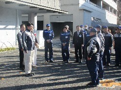 能登半島地震における廃棄物処理に係る石川県中能登町への職員派遣の出発式にて、あいさつの様子