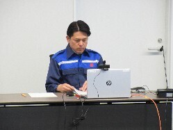 令和6年能登半島地震に係る第3回岐阜県災害支援対策本部員会議及び第4回県・市町村等連携会議にオンラインで出席の様子