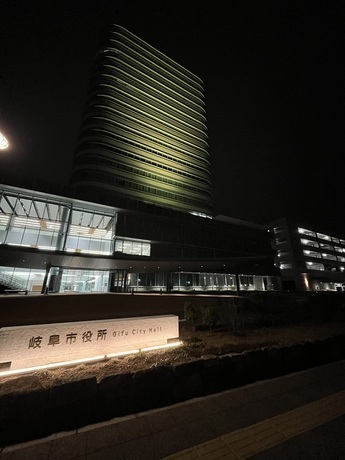 写真：当日ライトアップの様子