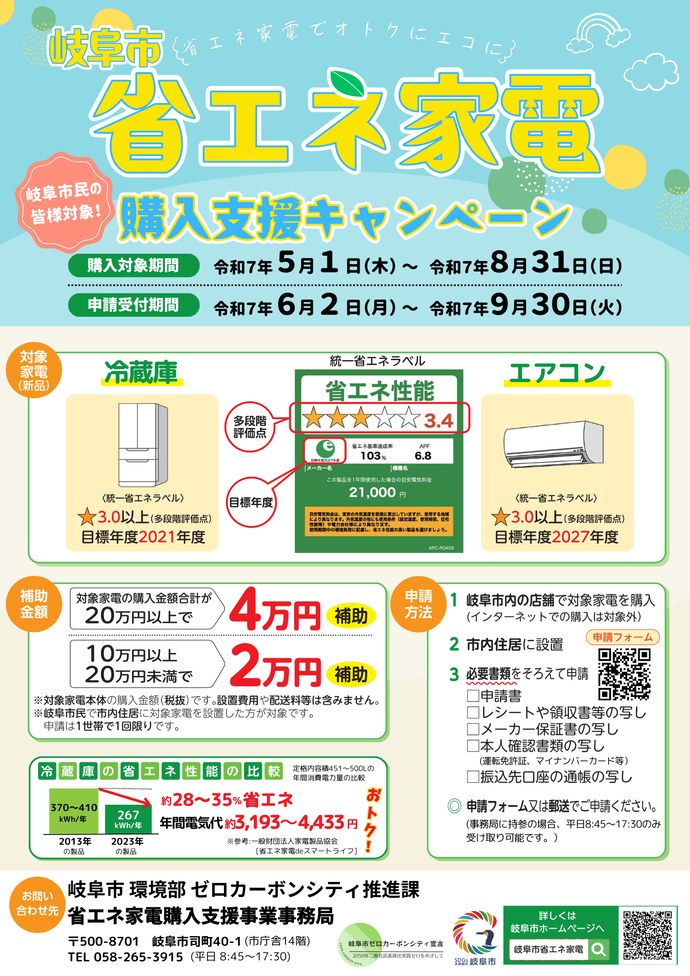 省エネ家電購入支援　チラシ