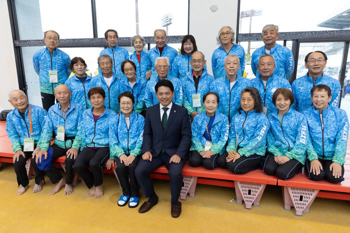 水泳の集合写真