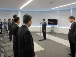 部長級職員辞令等交付式の様子