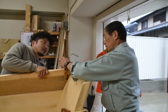 側面（ハラ）の角度の確認