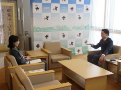 岐南町長 後藤友紀氏と面談（岐南町）の様子
