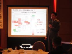 岐阜北ライオンズクラブ例会に出席し、卓話（都ホテル岐阜長良川）の様子
