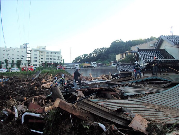 岐阜市消防本部の被災地での活動の様子です
