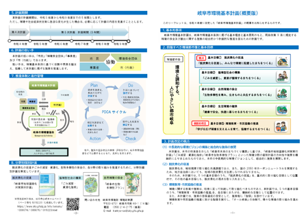 表紙：岐阜市環境基本計画(概要版)