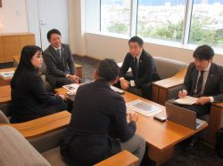 株式会社中広代表取締役社長 大島斉氏ほかと面談の様子