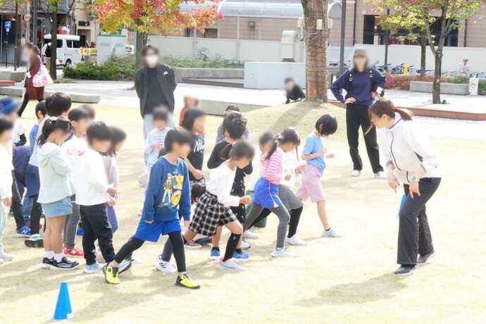 青木さんかけっこ教室様子