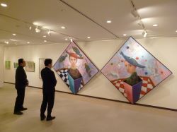 野田龍二絵画教室 第18回アトリエ展を鑑賞（岐阜市民会館）の様子