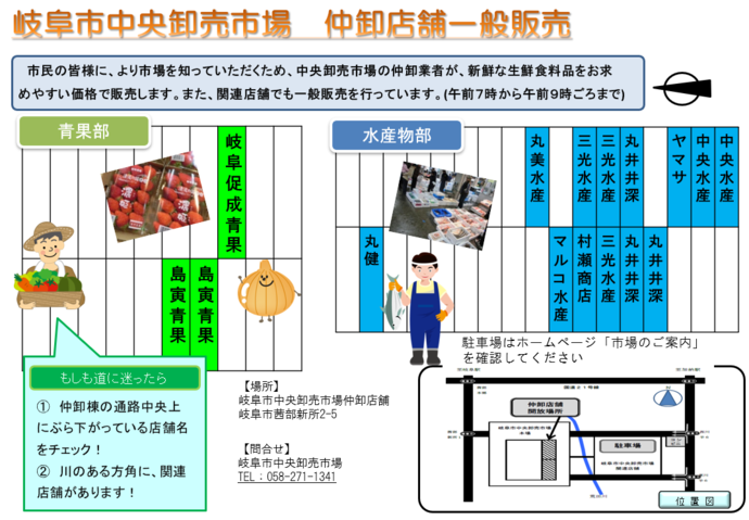 仲卸の一般開放実施店舗