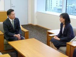 岐南町長 後藤友紀氏と面談の様子