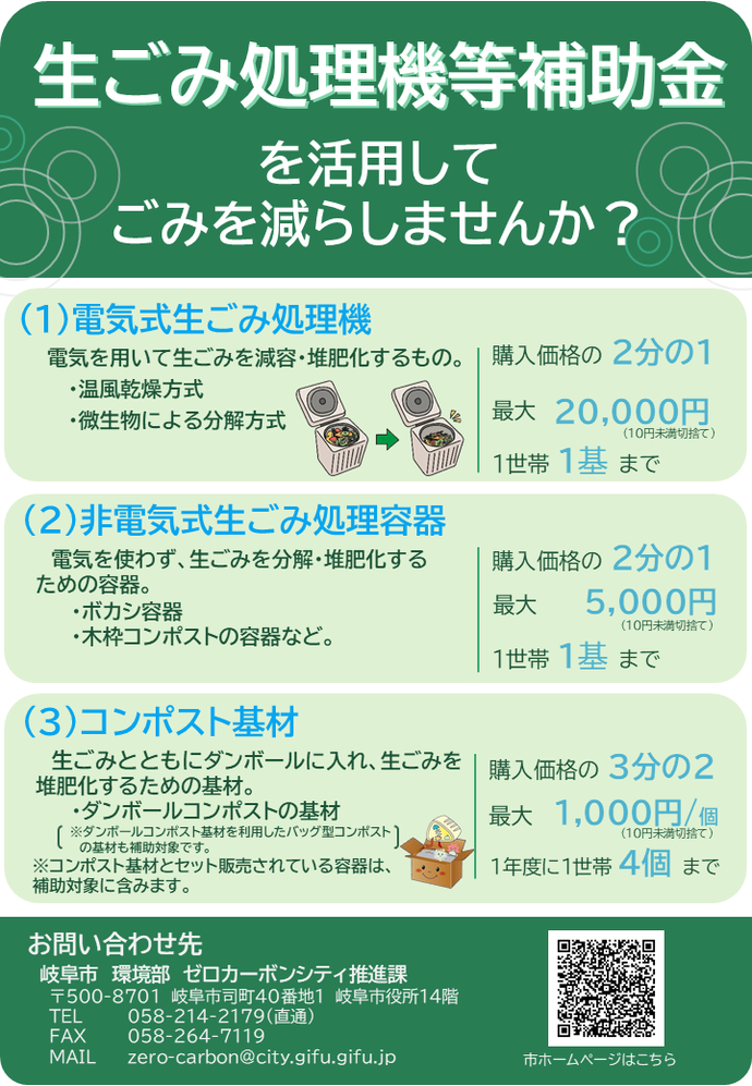 令和7年度補助金案内チラシ表面