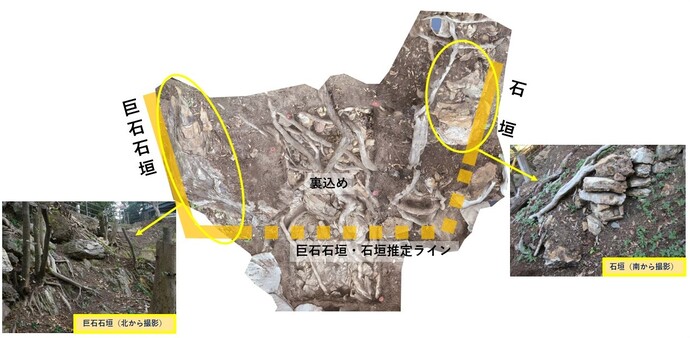 巨石石垣と石垣