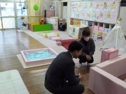 岐阜市立黒野保育所を視察（同所）の様子
