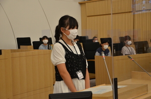 画像:市長提案の様子