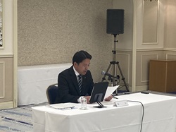 公益社団法人岐阜県都市整備協会令和6年度第3回理事会に出席し、議事進行の様子