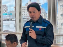 令和7年度木曽三川連合総合水防演習意見交換会に出席し、発言の様子