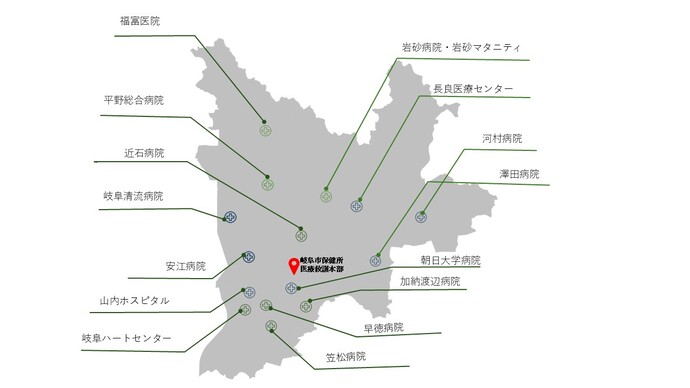 救護病院位置図