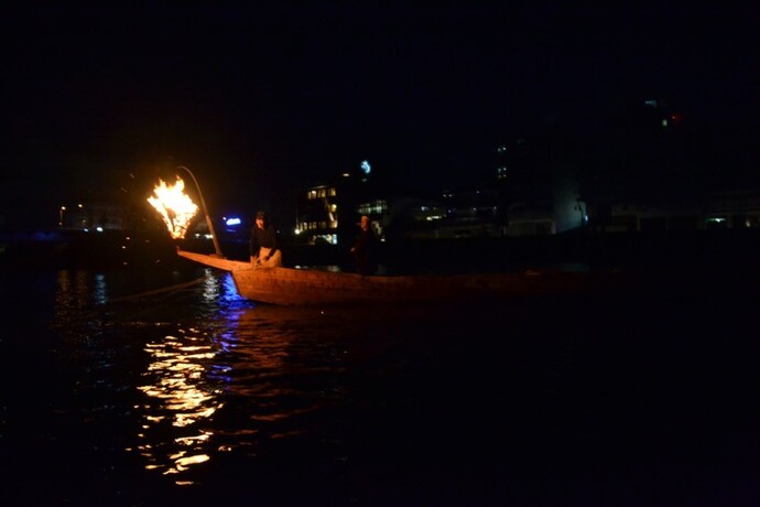 杉山雅彦鵜匠家の鵜舟