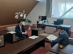 北方町長　戸部哲哉氏と面談（北方町）