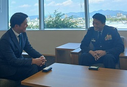 自衛隊岐阜地方協力本部長 川口裕史氏が着任のあいさつ