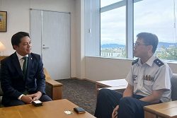 防衛省航空自衛隊第2補給処長兼岐阜基地司令 富岡慶充氏が着任のあいさつ