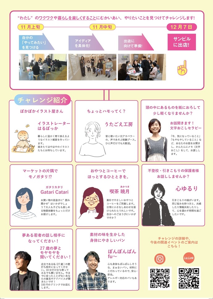 マルシェ出店チラシ(裏)