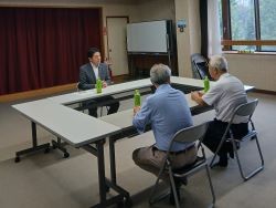 徹明自治会連合会長 野口勝広氏及び木之本自治会連合会長 松波伸一氏と面談