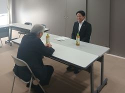 京町自治会連合会長 松本公氏と面談