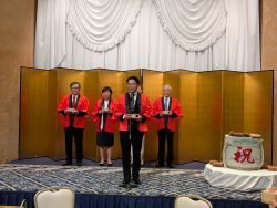 岐阜県日本中国友好協会創立70周年記念式典に出席し、あいさつ（グランヴェール岐山）