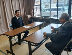 華陽自治会連合会長 金岩智氏と面談