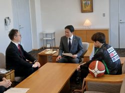 岐阜バスケットボール株式会社代表取締役社長 那須史明氏ほかと面談