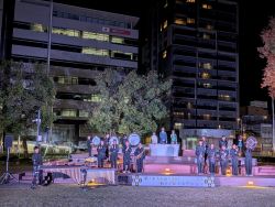 金公園イルミネーション点灯式に出席