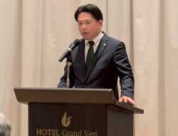 岐阜市水防しおり会懇親会に出席し、あいさつ