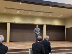 岐阜市纏会意見交換会に出席し、あいさつ