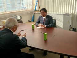 三里自治会連合会長 纐纈晴美氏と面談