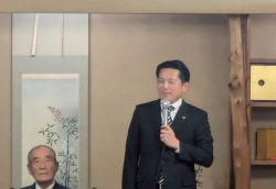 西部管内農政推進委員等連絡協議会意見交換会に出席し、あいさつ