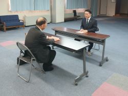 市橋自治会連合会長 井上重隆氏と面談（市橋公民館）