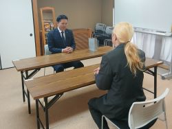 三輪北自治会連合会長 奥田明宏氏と面談