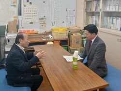茜部自治会連合会長 田村忠幸氏と面談