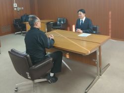 柳津町自治会連合会長 住郁夫氏と面談