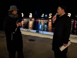 こよみのよぶね2025に出席し、日比野克彦氏と トークショー